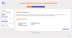 Desktop Screenshot of listes.secourspopulaire.fr