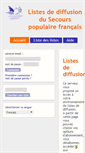 Mobile Screenshot of listes.secourspopulaire.fr
